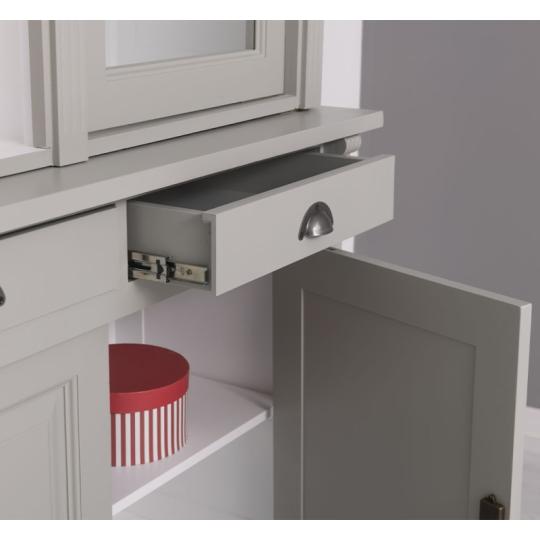 szurke nagy konyveszekreny vitrines konyvszekreny polcos mediterran klasszikus country provence vintage butor nappali konyha etkezo egyedi butor gyartas fiokos.jpg